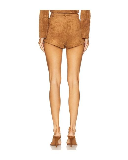 Amanda Uprichard Natural X Revolve Kelso Suede Short