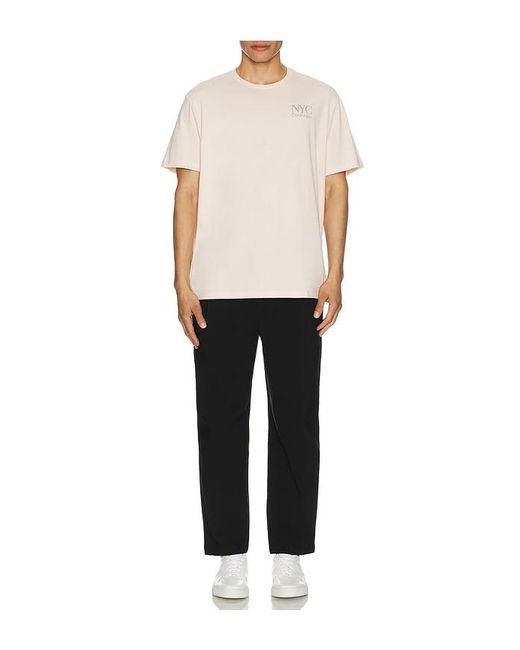 Calvin Klein White Embroidered Nyc Back Crewneck Tee for men