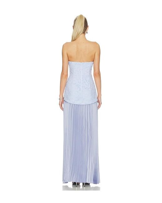 Elliatt White Lacy Strapless Gown