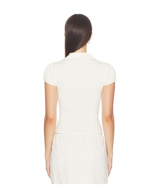 GUIZIO White Liana Knit Top