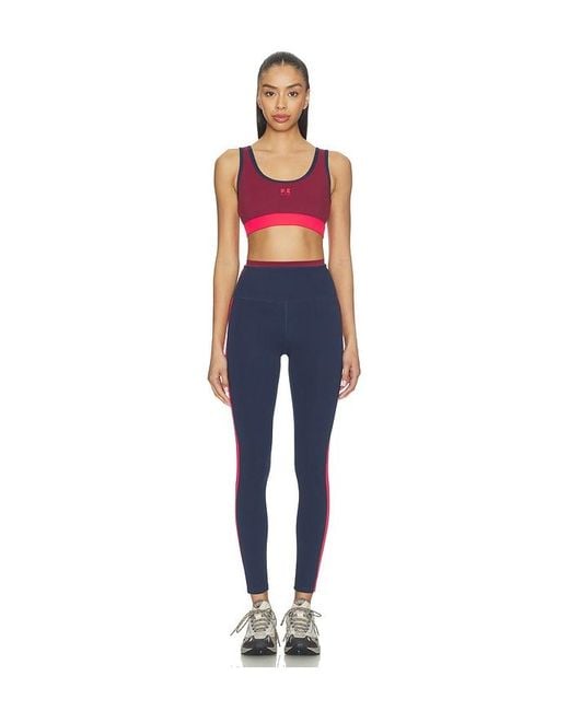 P.E Nation Blue Convex Full Length Legging