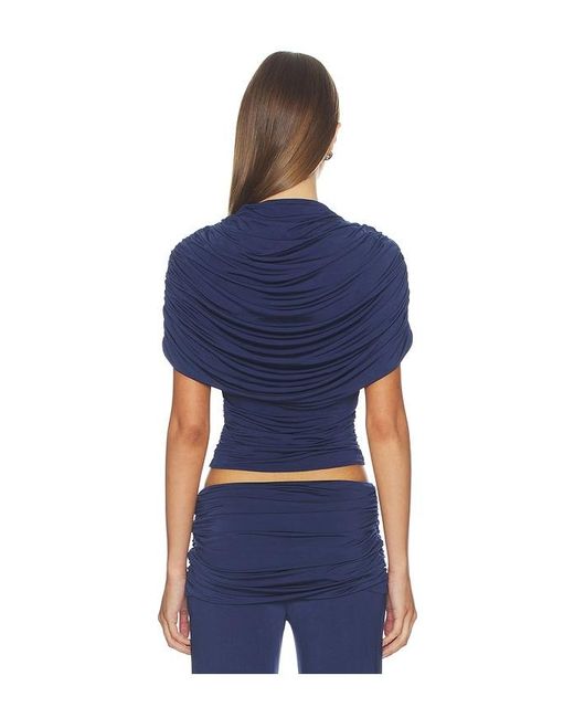 Amanda Uprichard Blue Marcelle Top