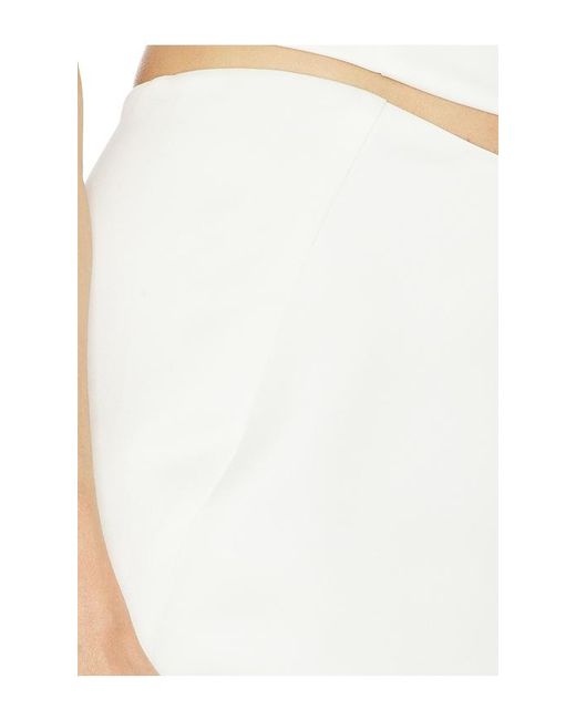 Camila Coelho White Lotta Midi Skirt