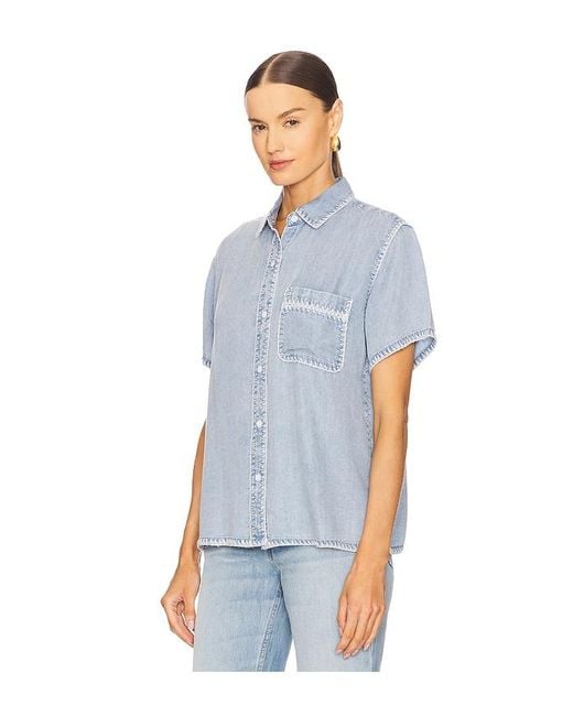 Rails Blue Lea Top