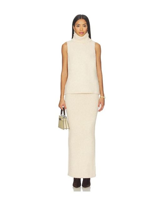 SNDY'S White Winnie Maxi Skirt