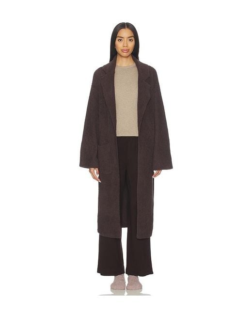 Barefoot Dreams Multicolor Cozychic Cotton Rib Long Coat