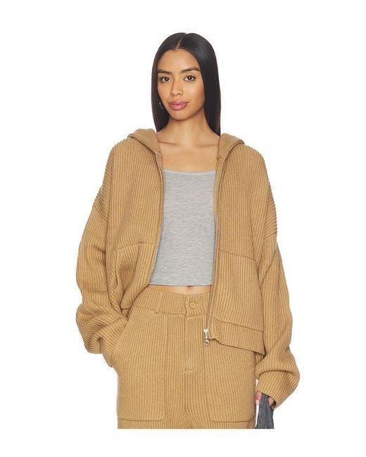 AYA MUSE Natural Knit Zip Up Hoodie