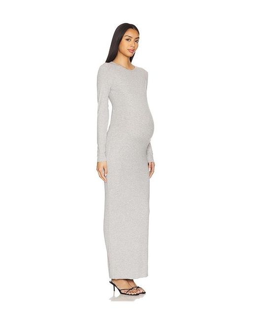 BUMPSUIT White Soft Rib Maxi Dress