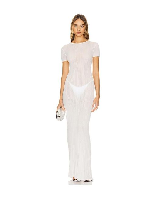 Lovers + Friends Aprile Sheer Maxi Dress in White Lyst UK