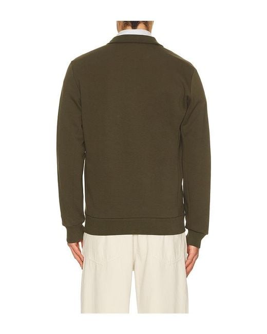 Polo Ralph Lauren Green Long Sleeve Double Knit Tech Snap Mocknock Pullover for men