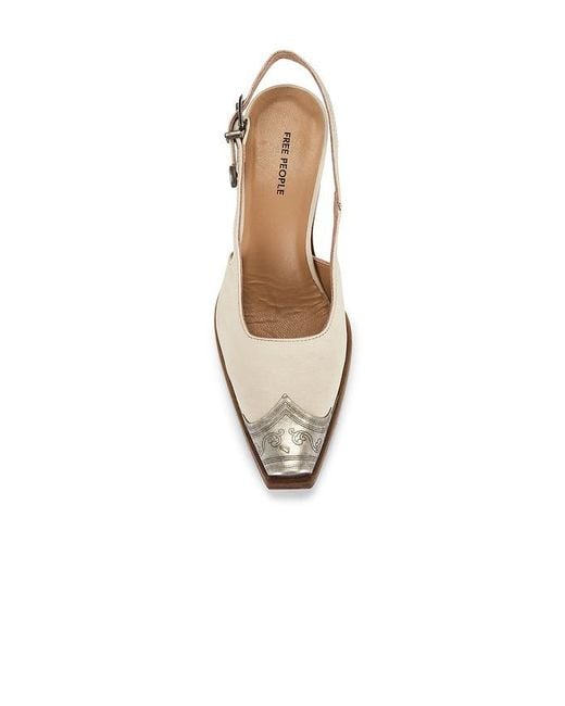 Free People White Brayden Slingback Heel