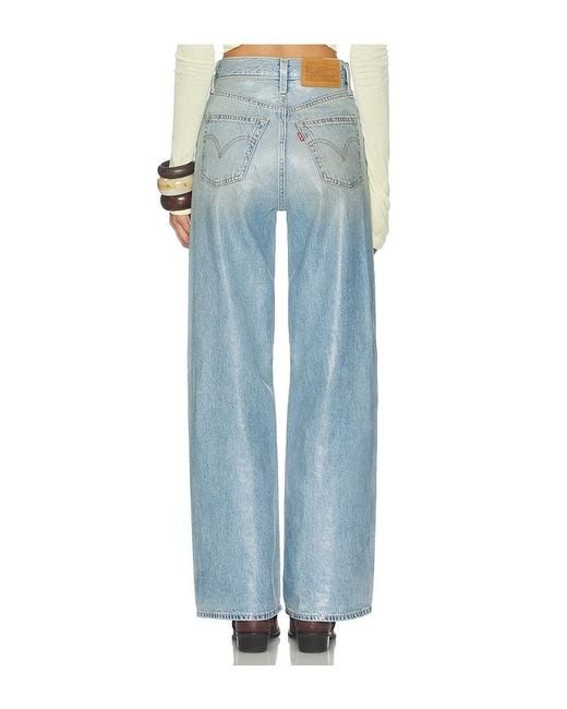 Levi's Blue Ribcage Wide Leg Jeans