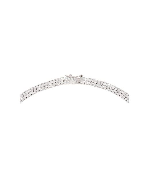 Lili Claspe Metallic Rosaline Tennis Necklace