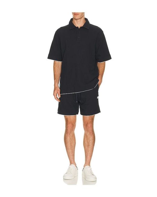 Rhone Black Seaside Terry Polo for men