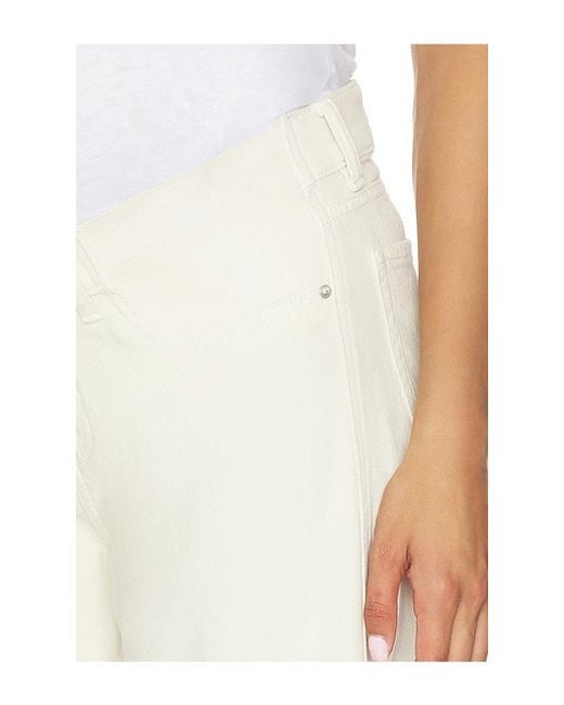 DL1961 White X Bumpsuit Taylor Barrel Relaxed High Rise Maternity Jeans