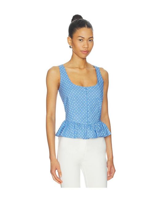 Haven Sleeveless Top En Color Azul Talla (También En Xs, S, M) Caroline Constas de color Blue