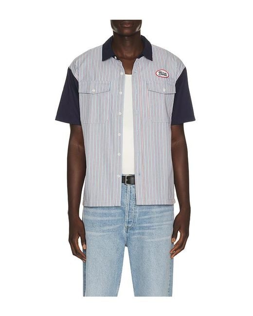 Brixton Blue Builders Olson Woven Shirt for men