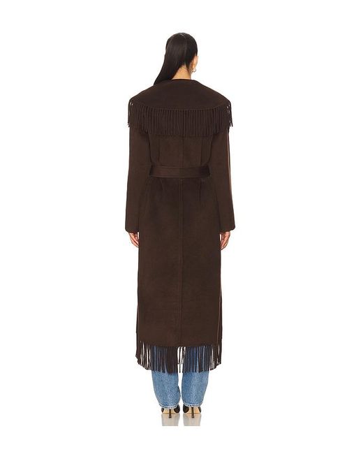 Jonathan Simkhai Brown Carrie Fringe Robe Coat