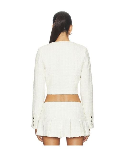 GUIZIO White Patch Pocket Crop Jacket