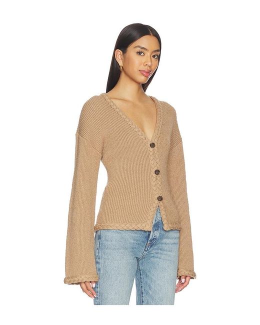 Tularosa Blue Della Braided Detail Cardigan