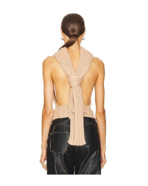 Area Black Sleeveless Twisted Top