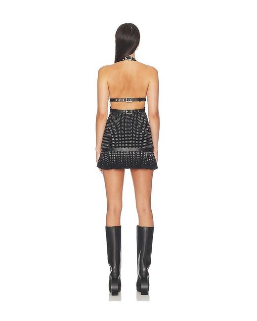 HAELO Black Gradient Studded Mini Dress