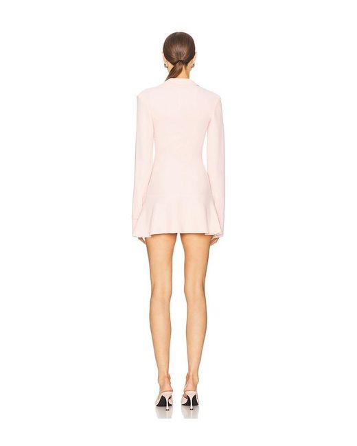 The Attico Pink Collar Mini Dress