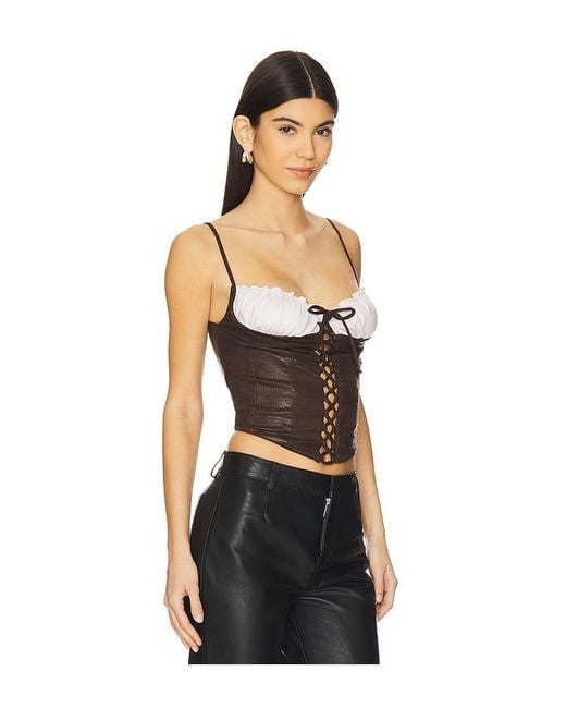Frankie's Bikinis Black X Bella Hadid Ranch Top