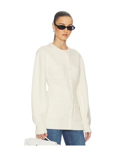 Helsa Natural Devika Wool Cashmere Cardigan