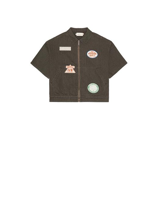 Honor The Gift Black Twill Full Zip Shirt for men
