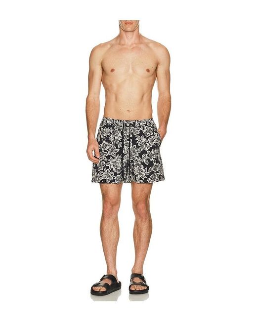 Fair Harbor Black Bungalow Swim Trunk for men