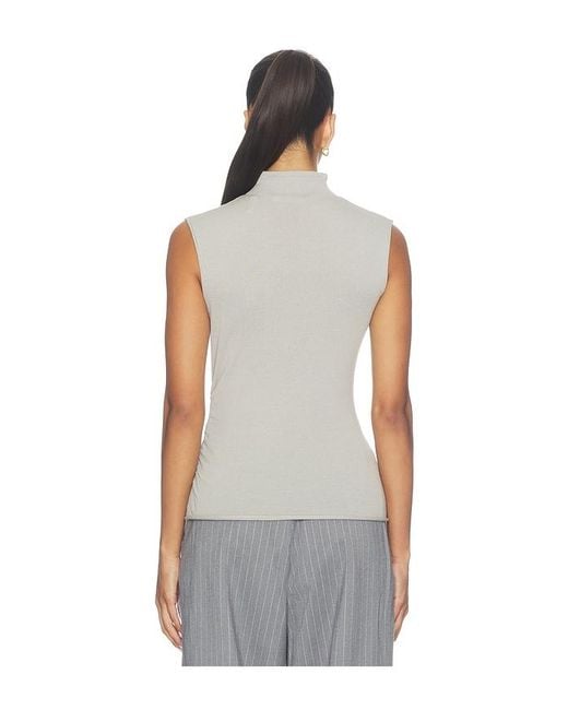 Helmut Lang White Button Sleeveless Top