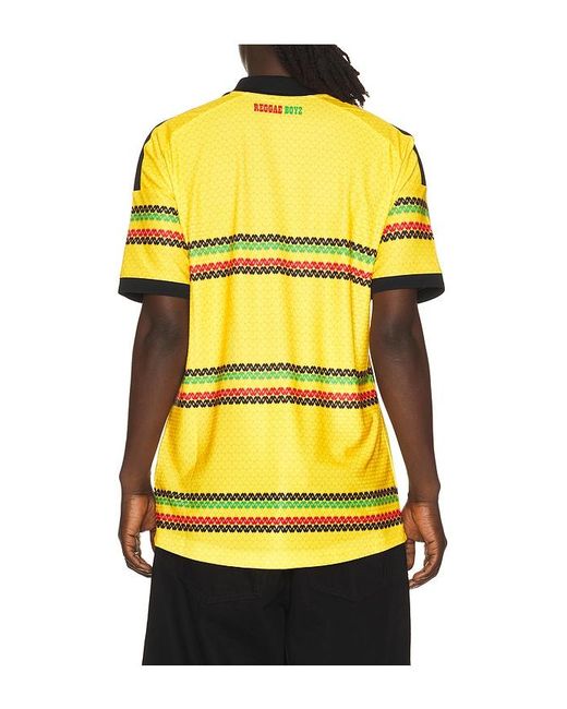 Adidas Originals Yellow Jff Jamaica 26 World Cup Jersey for men