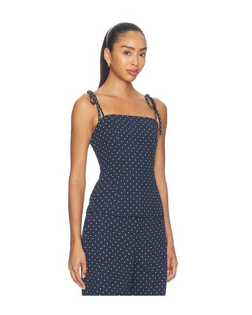 MORE TO COME Blue Chantelle Top