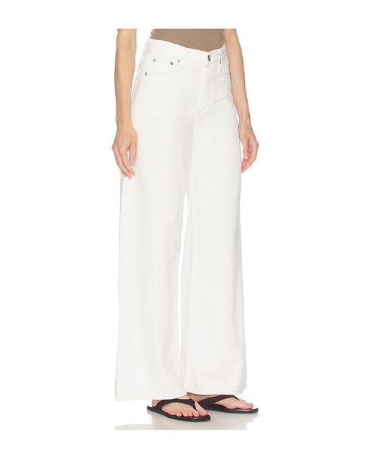 Rag & Bone White Featherweight Sofie Full Wide Jeans