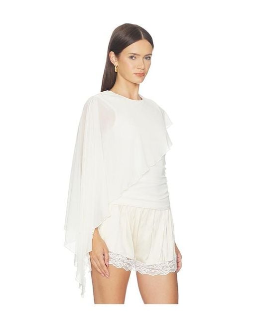 MORE TO COME White Elvira Cape Top