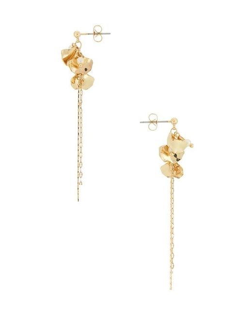 Lovers + Friends White Aurora Petal Drop Earrings