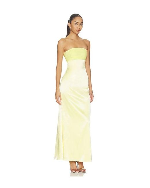 MORE TO COME Metallic Renata Strapless Gown