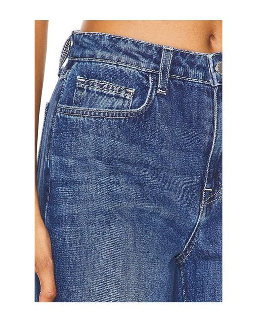 L'Agence Blue Miley Wide Leg Jeans