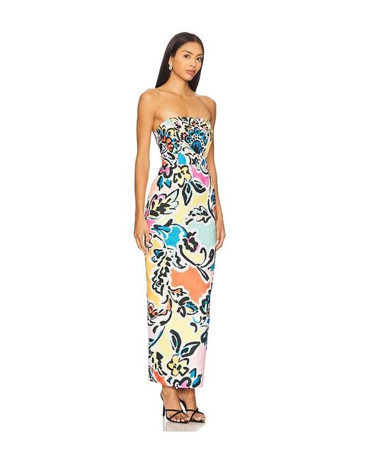 MILLY Blue Orion Oasis Jacquard Dress