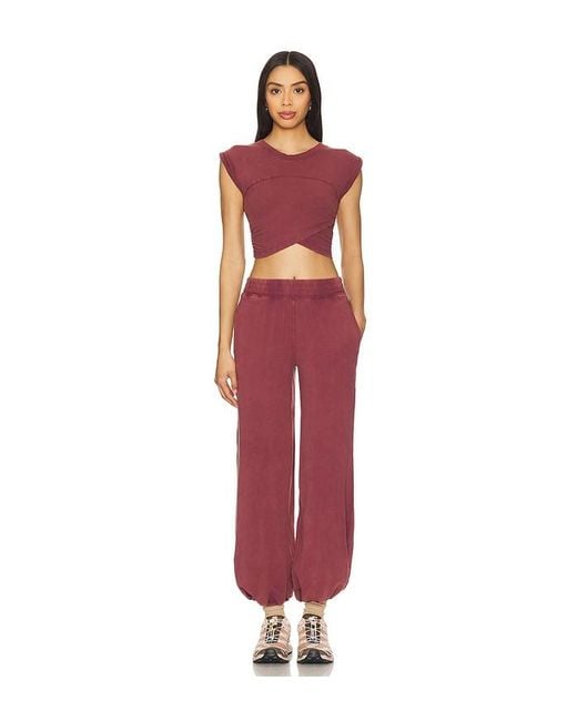 Free People Red X Fp Movement Hot Shot Crossover Set