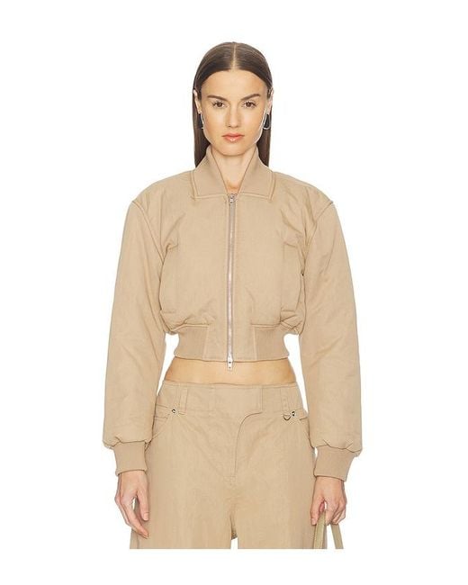 Camila Coelho Natural Maiara Bomber Jacket