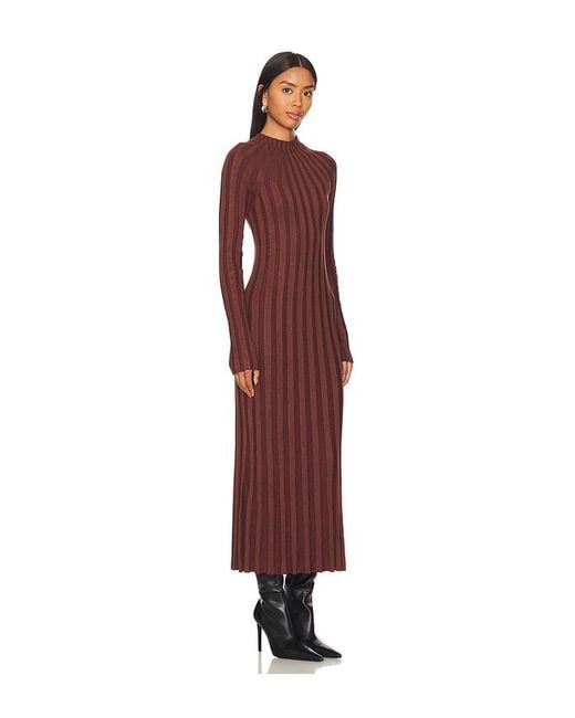 House of Harlow 1960 Red Ribbed Knit Maxi Dress