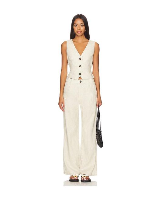 SNDY'S White Hale Linen Pants
