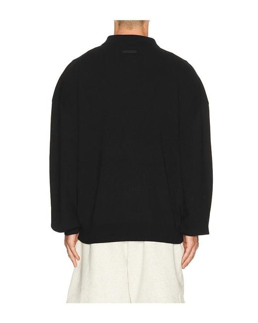 Fear Of God Black Signature 90's Knit Polo for men