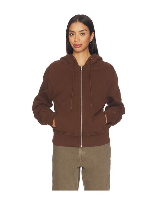 Entire studios Brown Slim Zip Up Hoodie