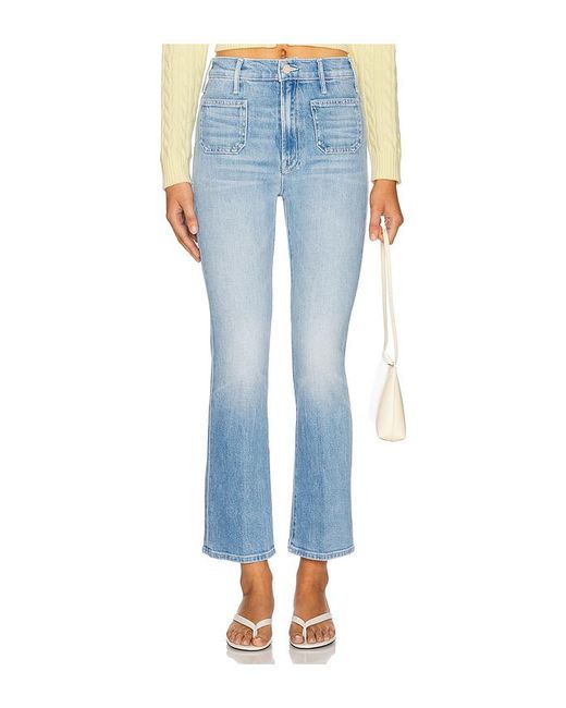 Mother Blue The Hustler Patch Pocket Ankle Jeans