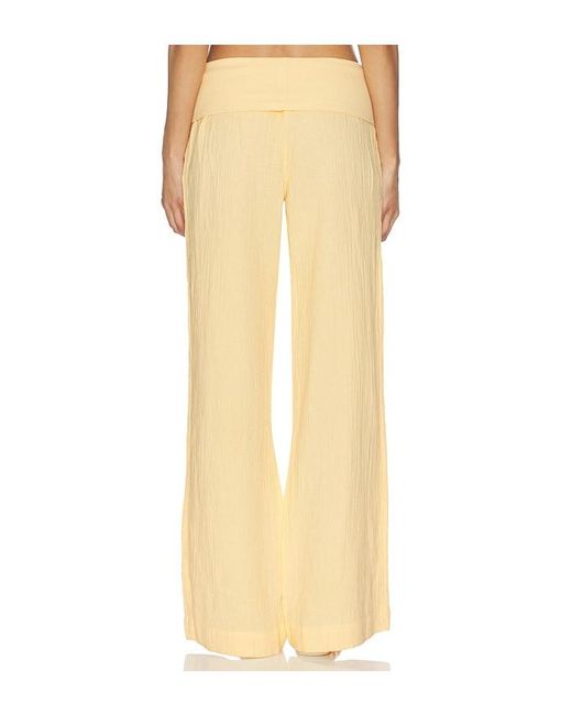 Bobi Natural Fold Over Waist Beach Pant