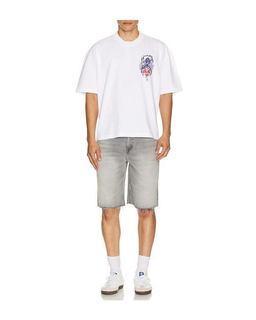 AllSaints White Scimitar Short Sleeve Tee for men