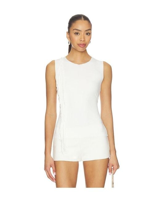 geel White Iris Top